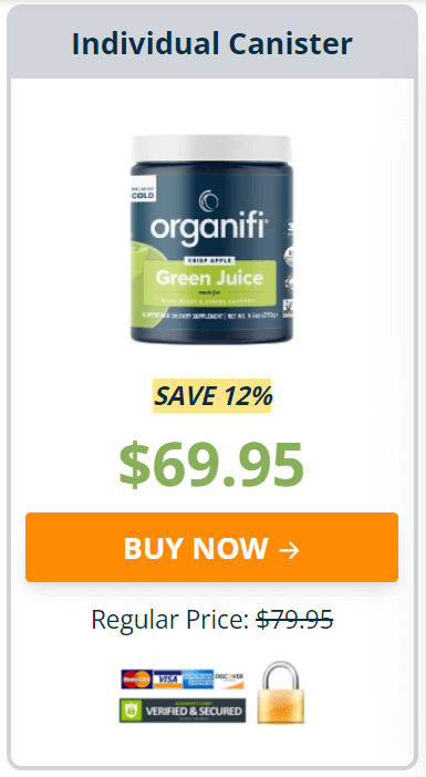 organifi green juice 1 canister price